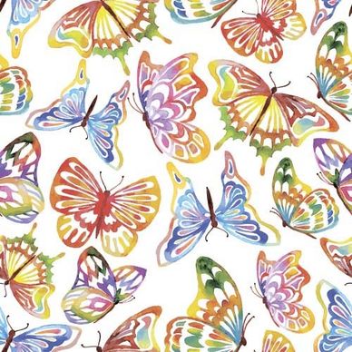 vector butterflies seamless pattern design