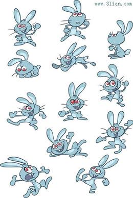 bunny icons cute cartoon character sketch