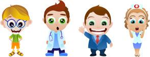 vector cartoon doctors graphics