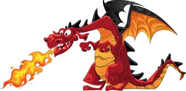 vector cartoon dragon image