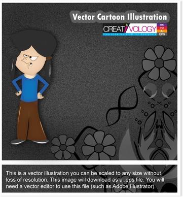 Vector Cartoon Illustration 