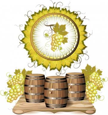 wine brewery design elements elegant retro symbol sketch