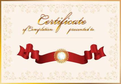 vector certificate template design art
