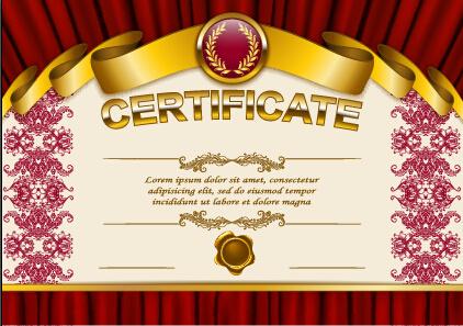 vector certificate template exquisite vector