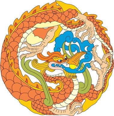 vector chinese classical dragon vector