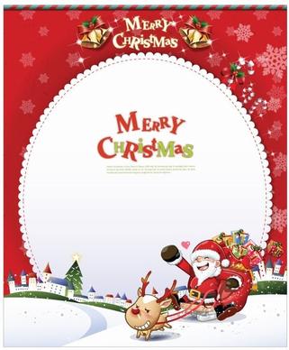 Vector Christmas Card with Santa Claus