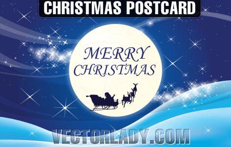 vector christmas postcard