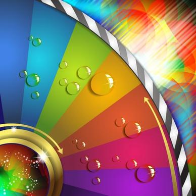 decorative background template modern colorful cirrcle segments droplets