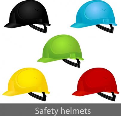 helmet icons colorful 3d modern sketch