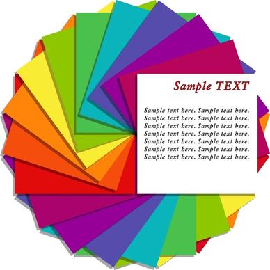 colored paper background circle layout modern design