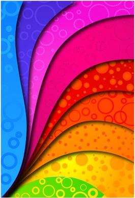 decorative background colorful curved layers decor