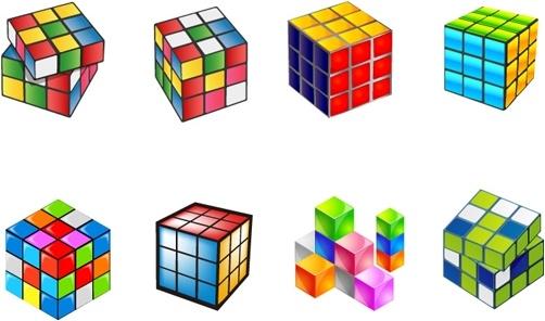 vector colorful cube
