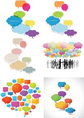 vector colorful dialogue bubbles