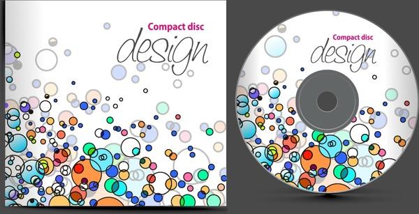 disc cover template colorful flat messy circles sketch
