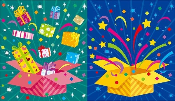 vector colorful holiday gift
