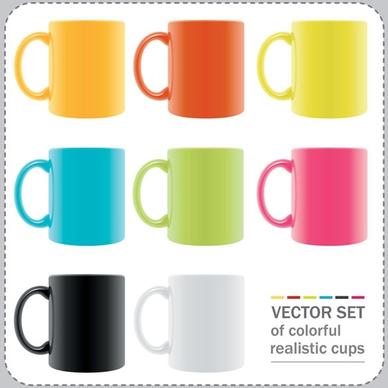 vector colorful mug