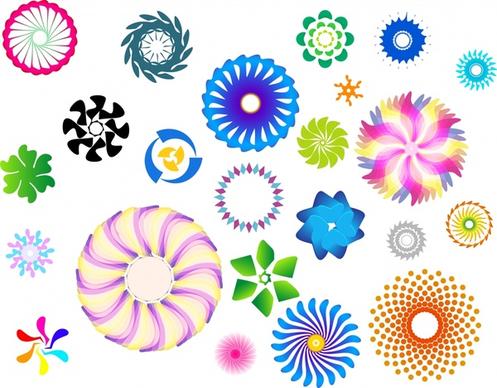 kaleidoscope design elements colorful rotating circles decor