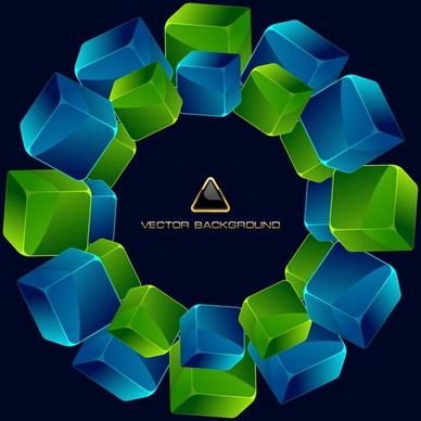 geometry background 3d cubic sketch circle layout