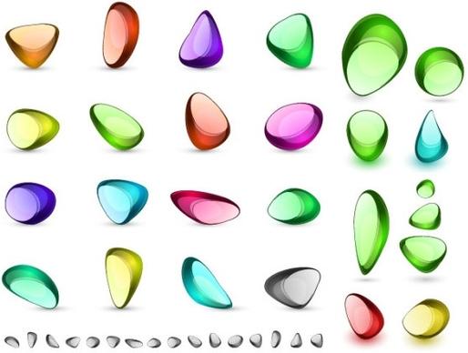 vector colorful transparent crystal
