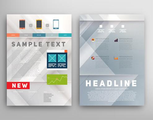 vector cover brochure headline design