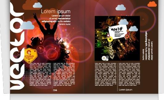 vector cover of brochure and magazine design