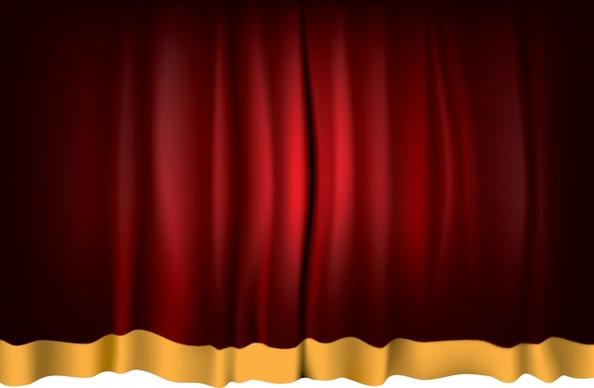 curtain background red shiny classical decor