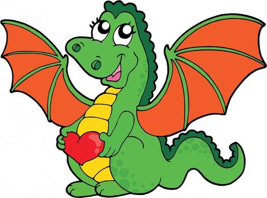 dragon icon cute handdrawn cartoon sketch