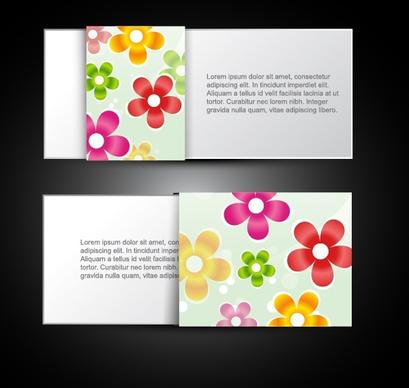 card templates shiny bright colorful petals decor