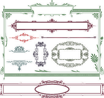 vector decoration frame and borders illustration