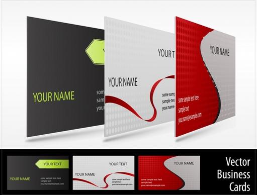 business card templates modern colored design