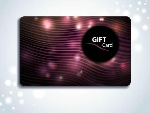 gift card template sparkling dark dynamic lines