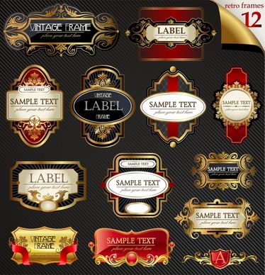 labels templates european classic decor
