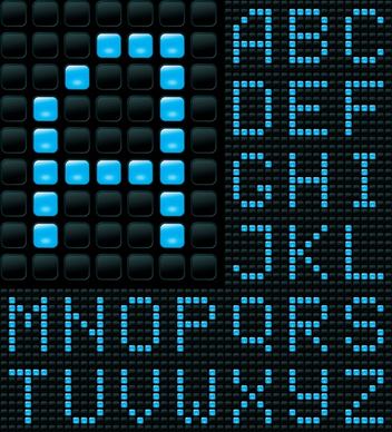 alphabet background modern black blue squares layout