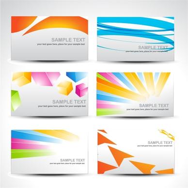 card templates bright colorful modern dynamic design