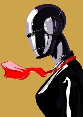 vector female robot