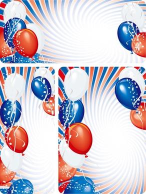 vector festive colorful balloons