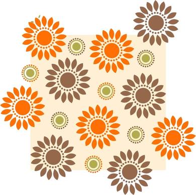 flowers background colored flat repeating decor