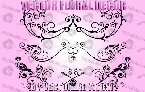 vector floral decor