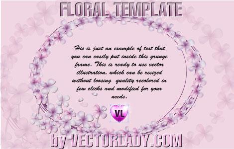 vector floral frame template