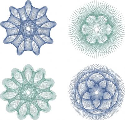 decorative elements templates dynamic symmetric kaleidoscop shape