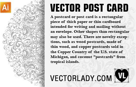 vector floral postcard