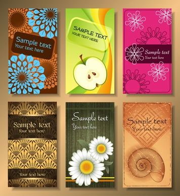 decorative card cover templates nature elements themes