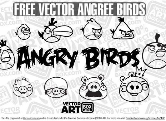 vector free sketch angry birds
