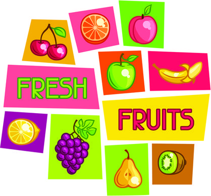 vector fresh fruit icons