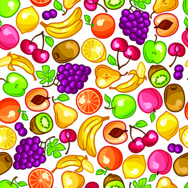 vector fresh fruit seamless pattern graphics