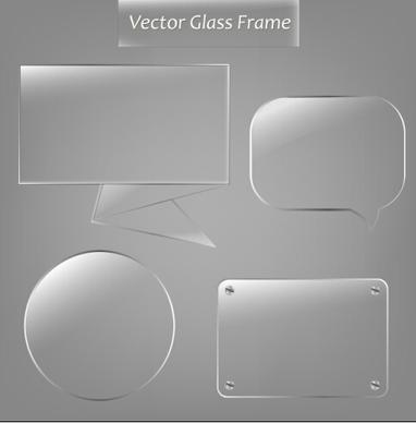 vector glass frame design vector