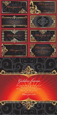 vector gold ornate lace