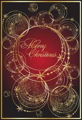 christmas background sparkling golden circles layout