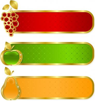 fruit tags templates sparkling luxury horizontal gems decor