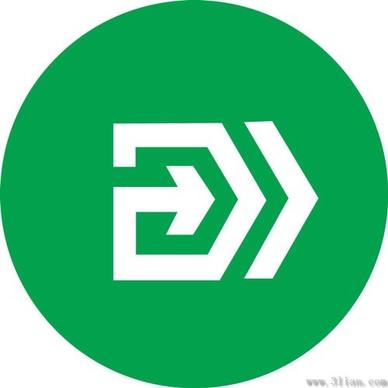 vector green arrow icon